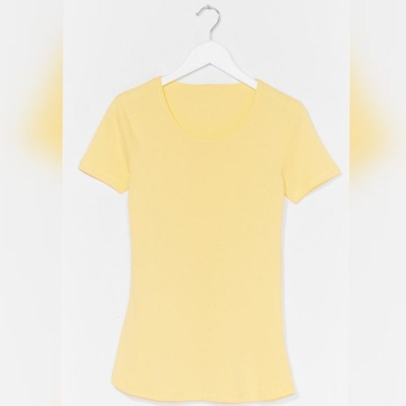 Nasty Gal Tops - Nasty Gal Pure Cotton Crew Neck Lemon T Shirt NWT